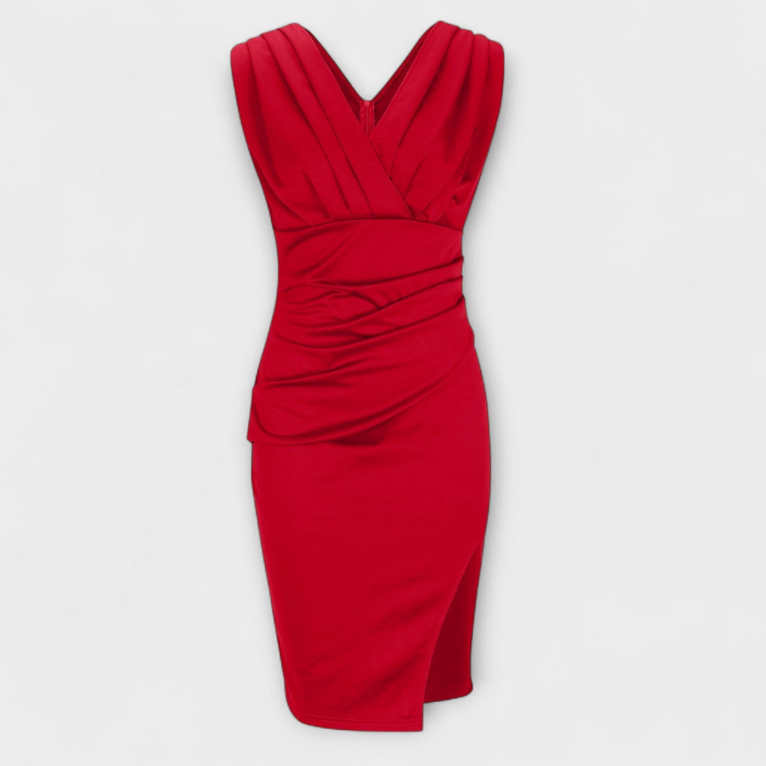 Desi - Robe V-Décolleté Fendue