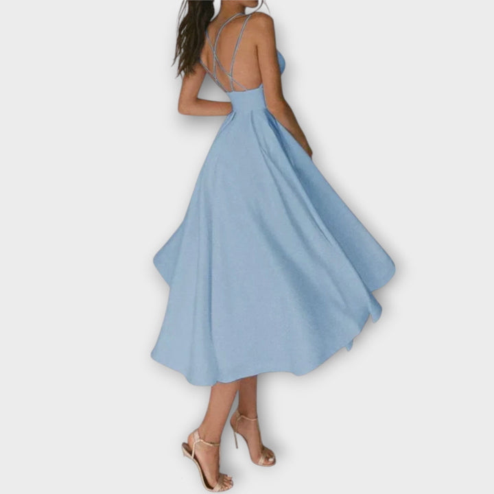Ailana - Robe Femme avec Décolleté en V Profond