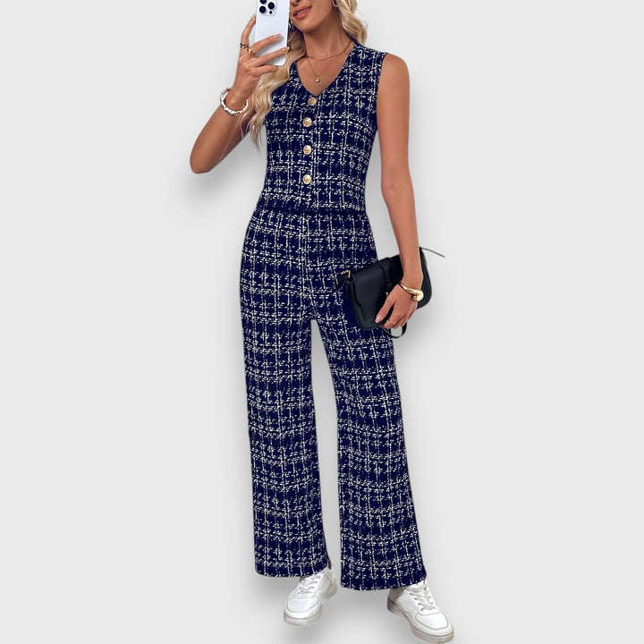 Jasmína - Ensemble Deux Pièces avec Décolleté en V et Pantalon Assorti