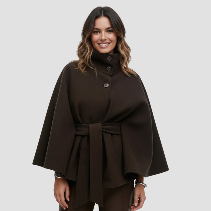 Charlotte | Manteau Cape pour Femmes en Mélange de Laine