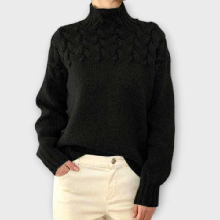 Eva - Pull isolant avec détail en tricot torsadé