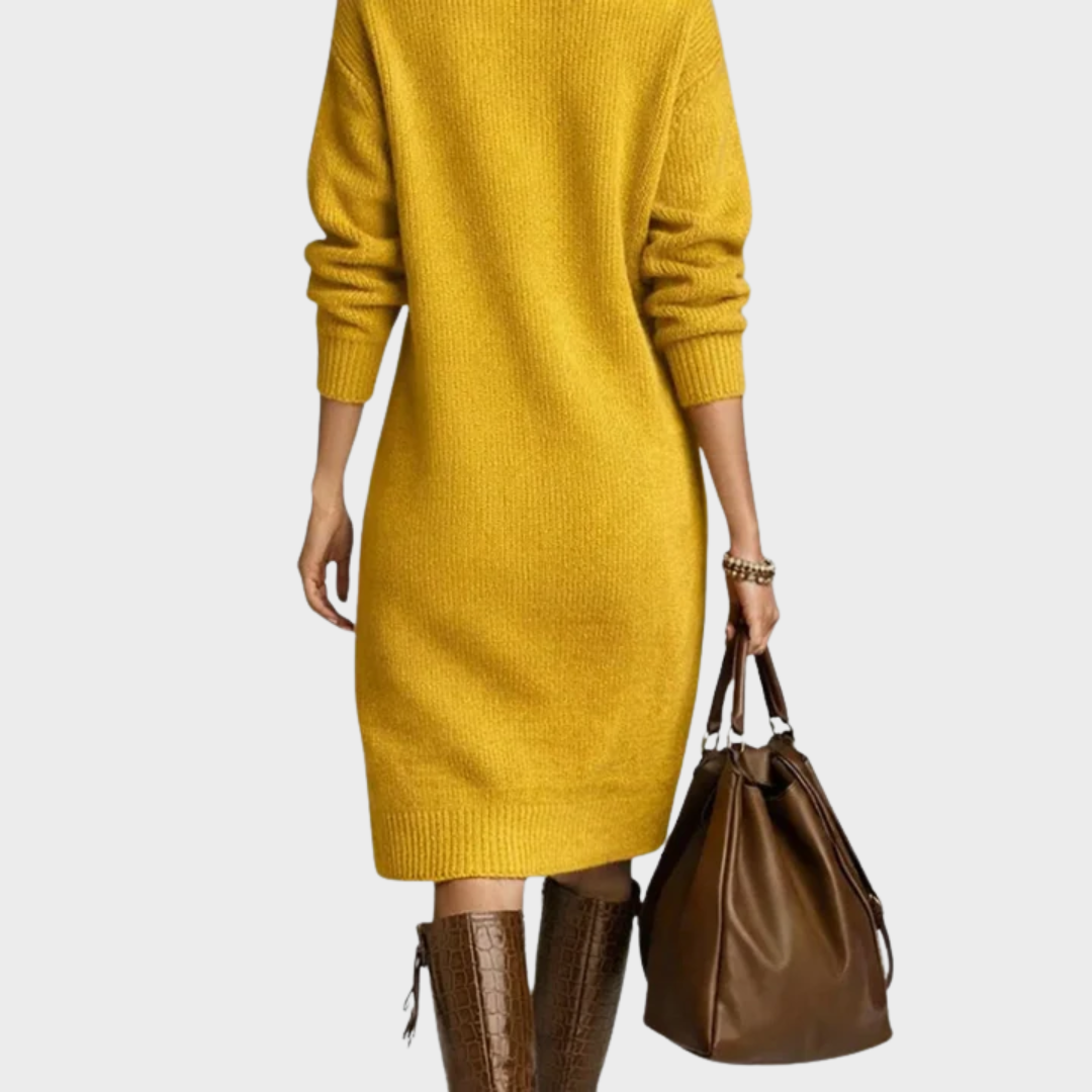 Nancy | Robe d'Hiver Élégante avec Boutons