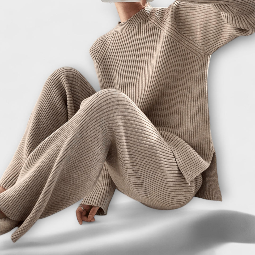 Albertina – Ensemble Cosy 2 pièces en tricot côtelé