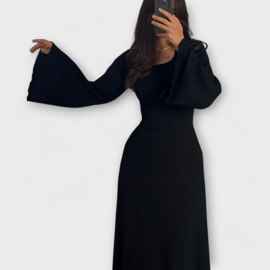 Jocelyn - Robe Tricotée Élégante avec Détail à la Taille