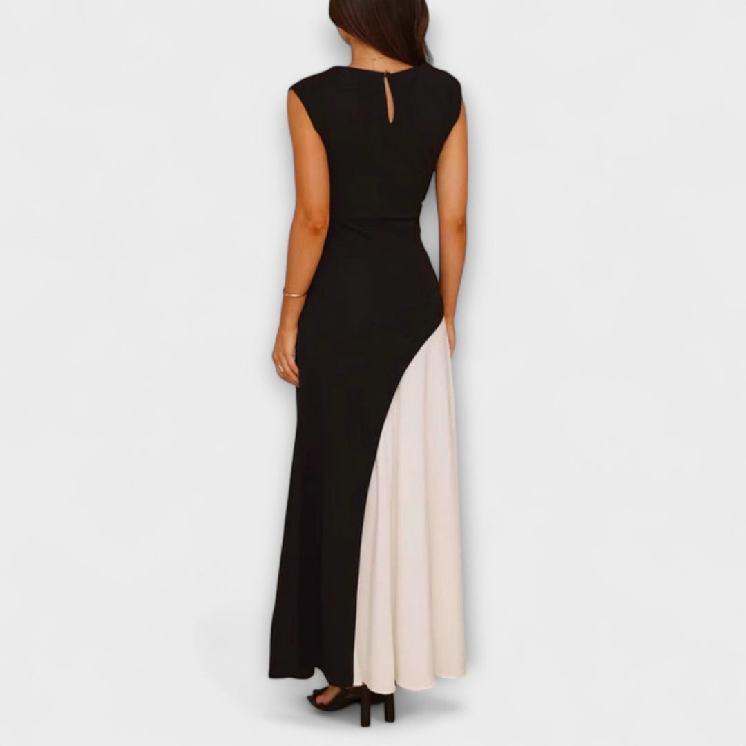 Isabel - Robe Taille Monochrome Color Block