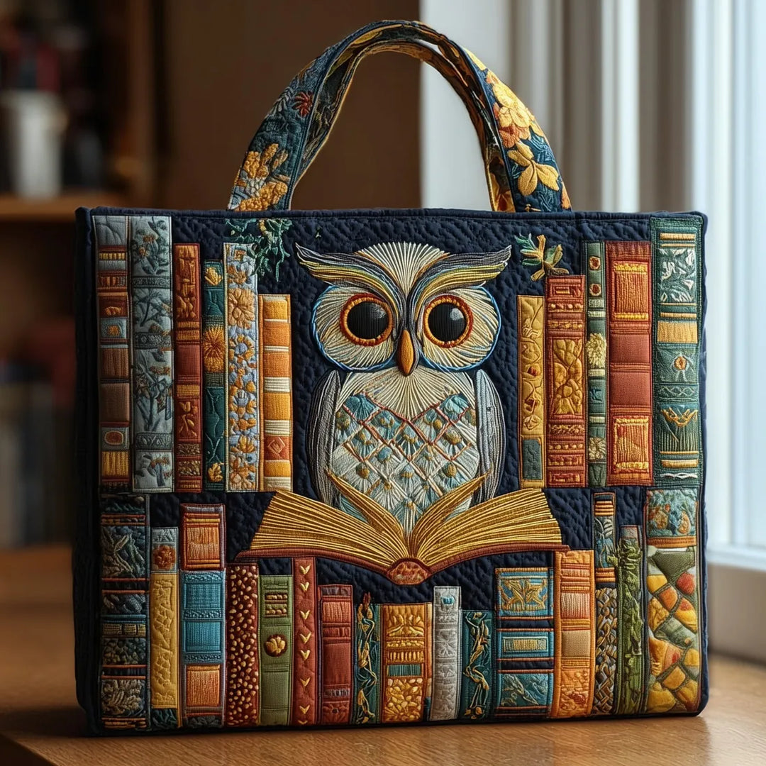 Borsa™ Artisanale Hibou entre Anciens Livres