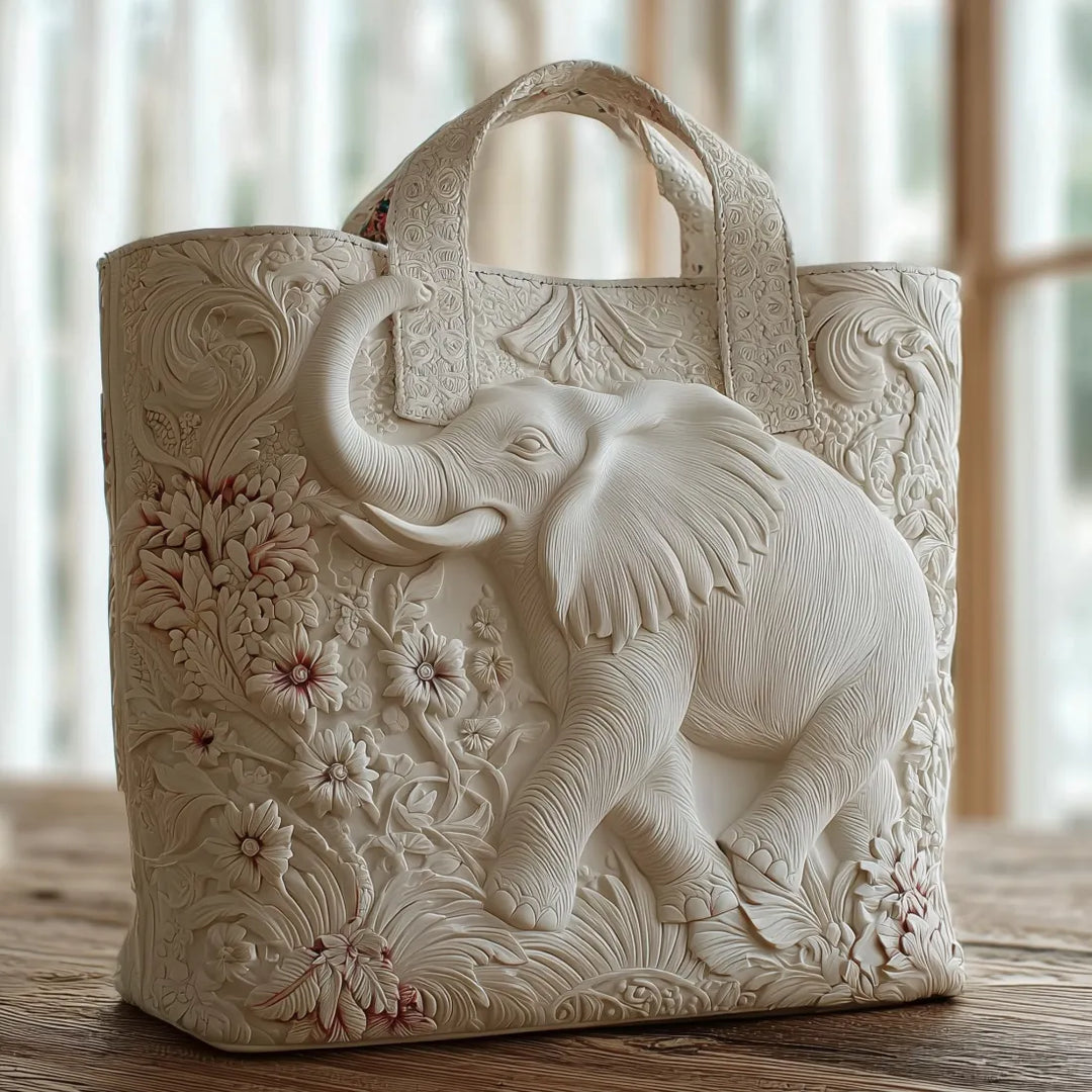 Borsa™ Artisanale avec Éléphants