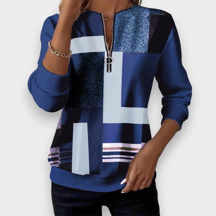 Margaret | Sweat-shirt décontracté avec demi-zip