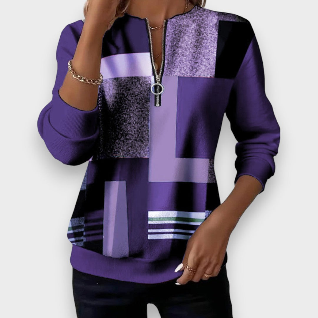 Margaret | Sweat-shirt décontracté avec demi-zip