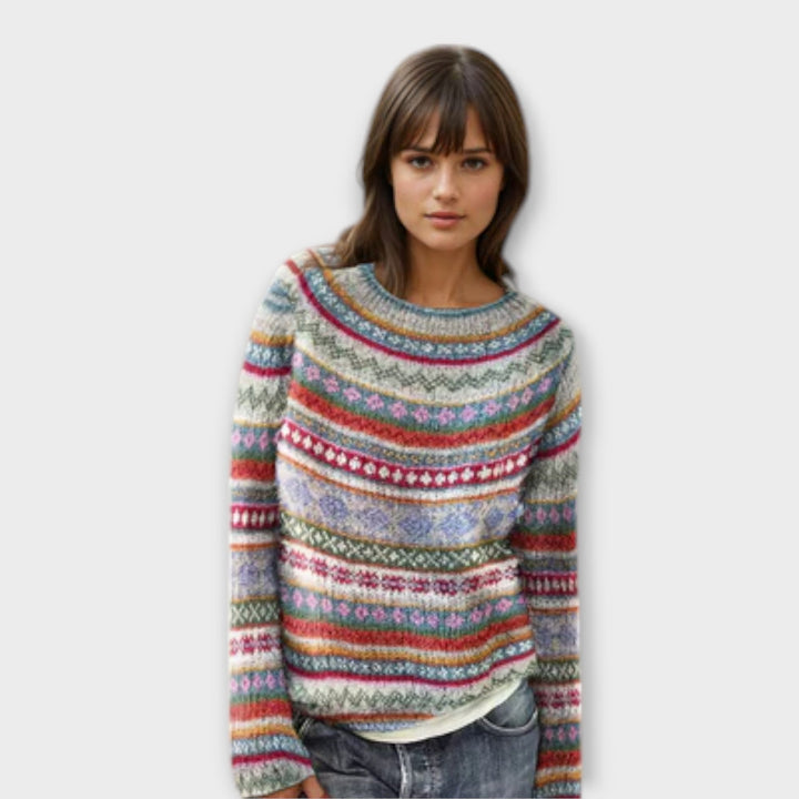 Manonin - Pull Rayé Décontracté et Confortable