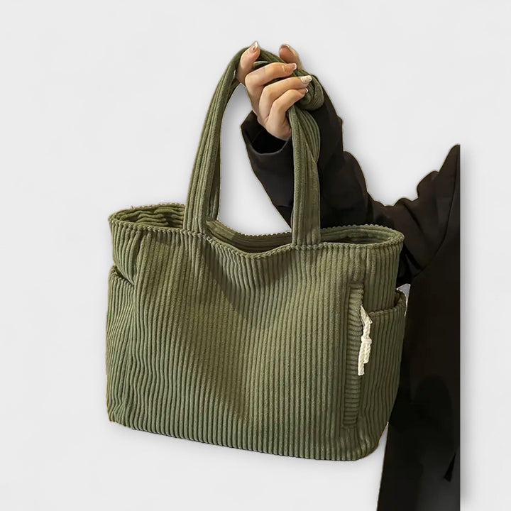 Tilda – Sac fourre-tout côtelé avec détail en cordon