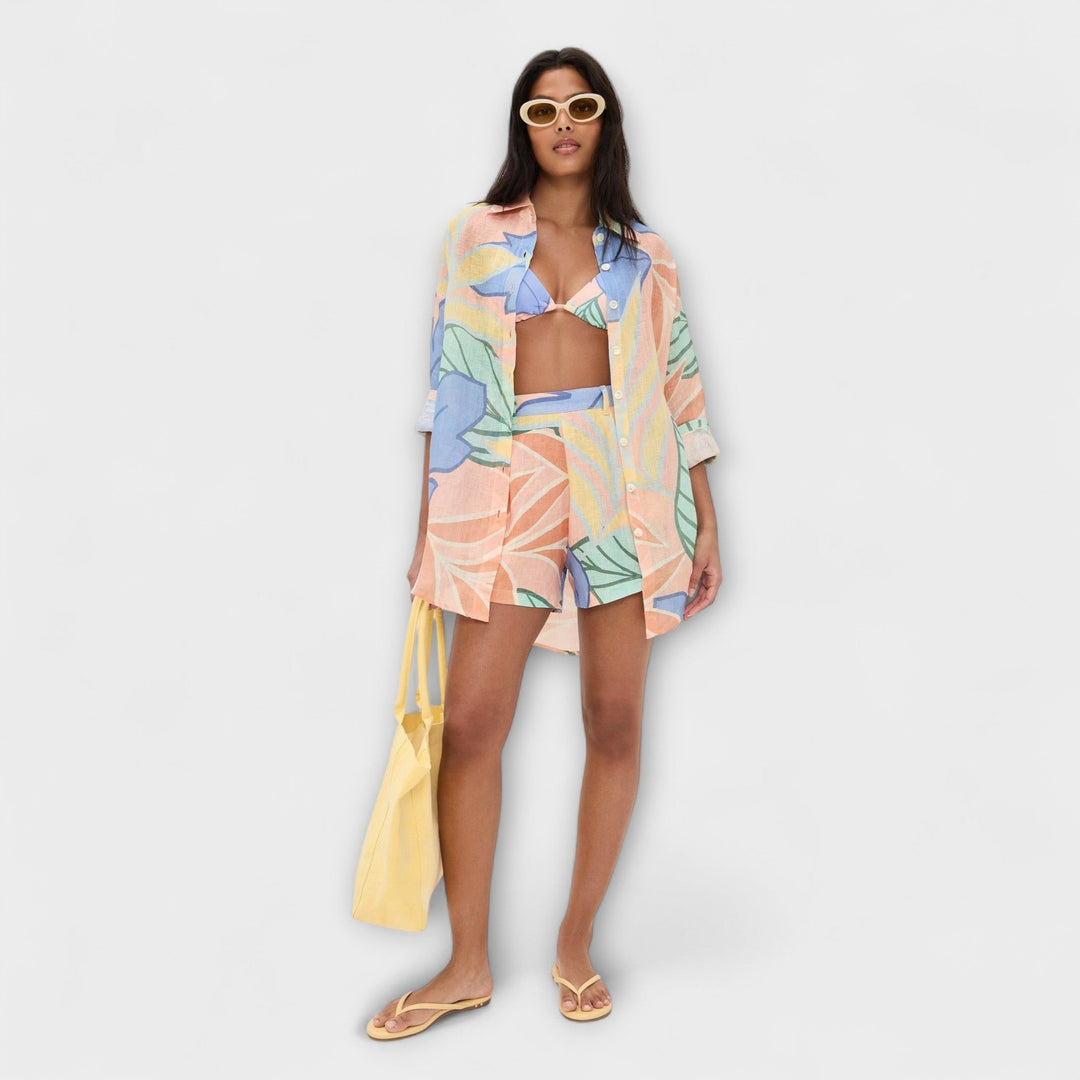 Mary - Ensemble court à imprimé tropical par Playa Boyfriend