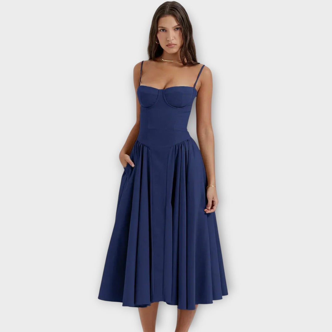 Gesine - Robe Midi Corset Sans Manches