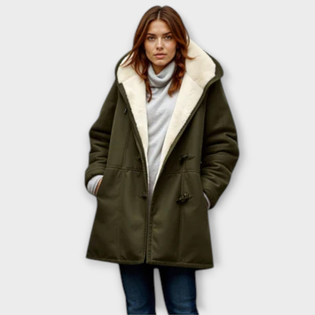Antonia – Manteau Douillet Doublé en Fourrure