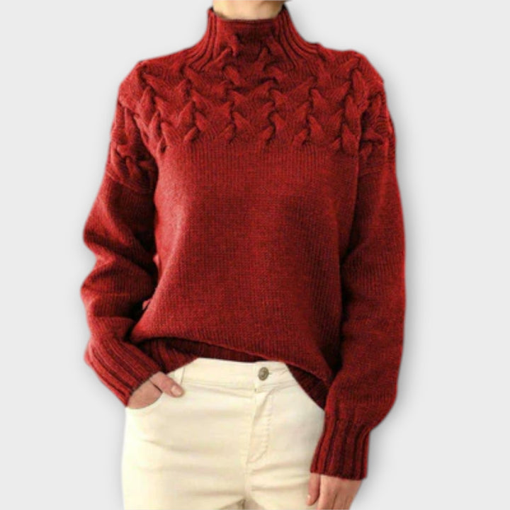 Eva - Pull isolant avec détail en tricot torsadé
