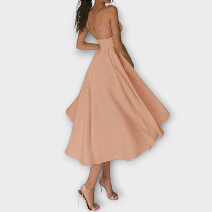 Ailana - Robe Femme avec Décolleté en V Profond