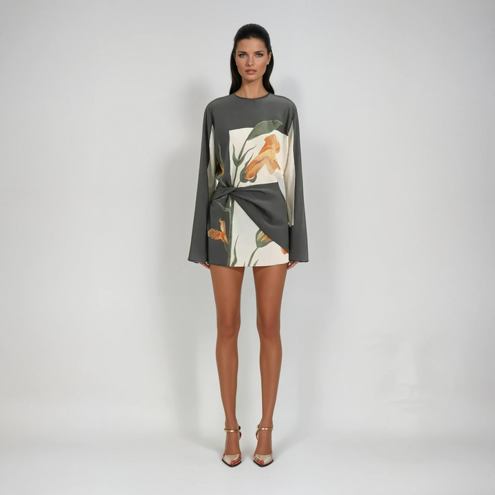 Robe Cocktail Mini Constance à Imprimé Floral