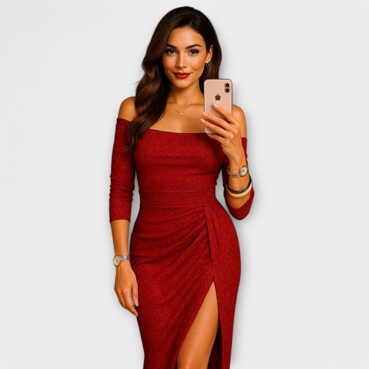 Lena - La Robe Élégante Off-Shoulder