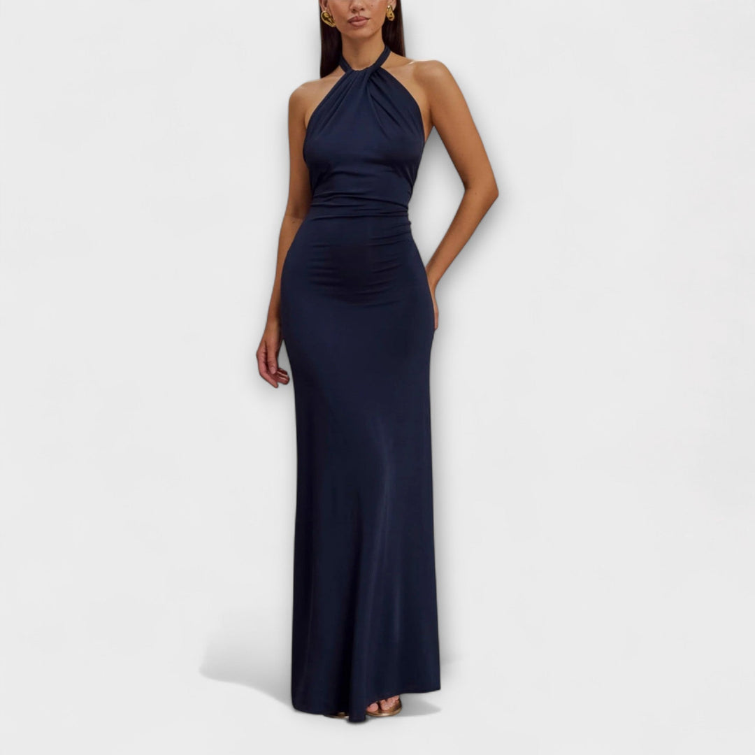 Lagoon - Robe Maxi Slinky à Col Halter