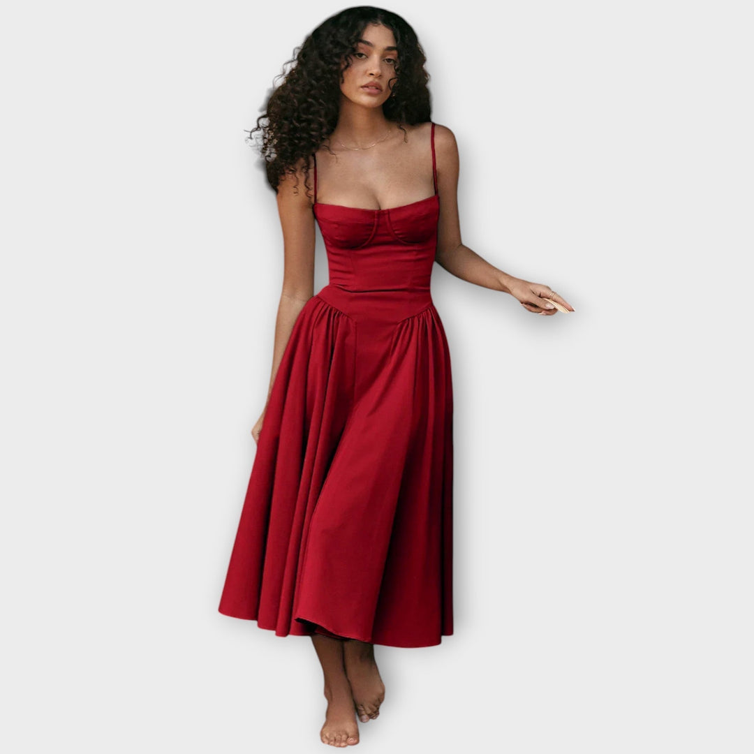 Gesine - Robe Midi Corset Sans Manches