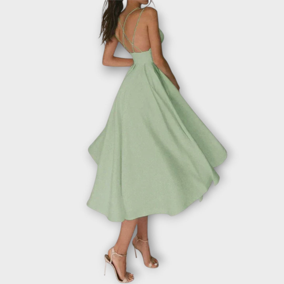 Ailana - Robe Femme avec Décolleté en V Profond