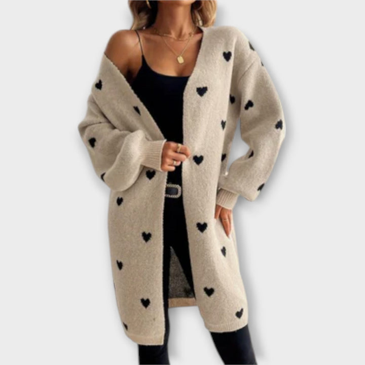 Julia - Cardigan E avec Motif Cœur