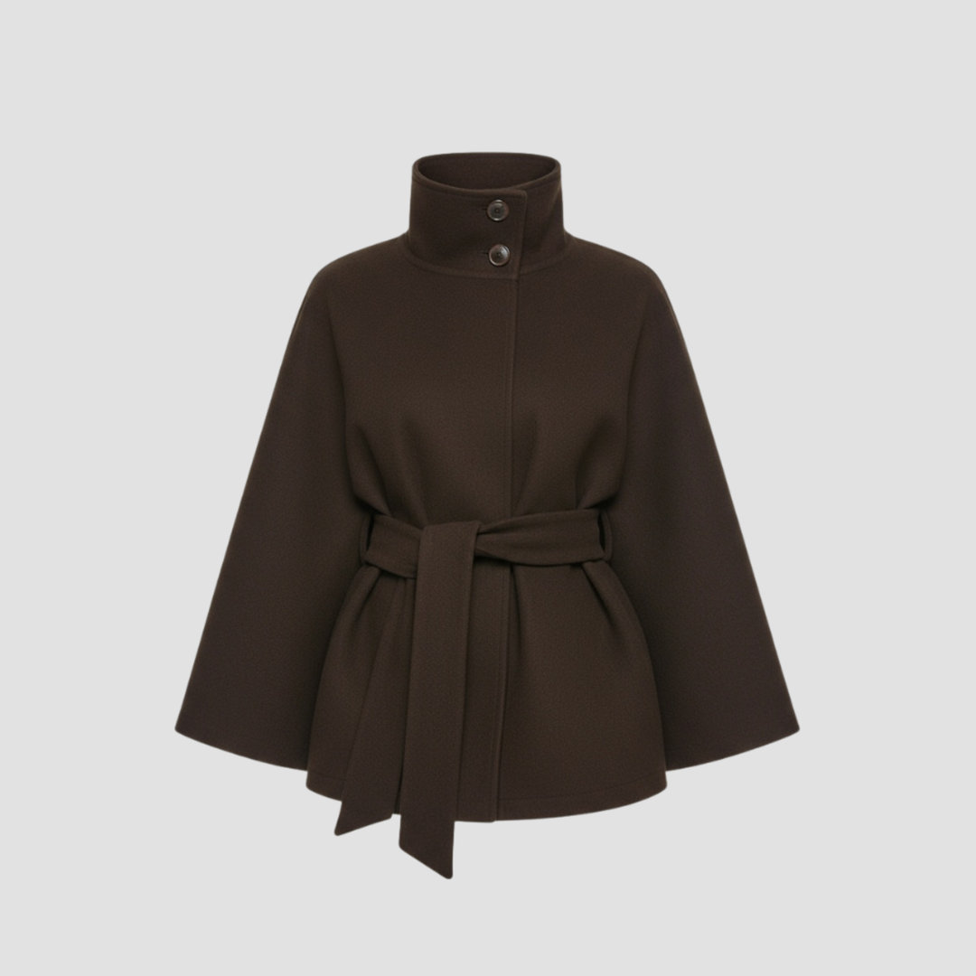 Charlotte | Manteau Cape pour Femmes en Mélange de Laine