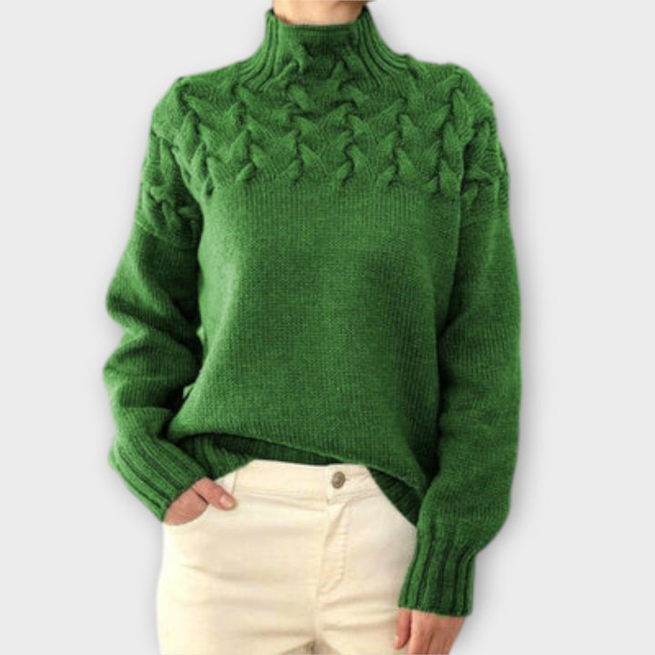 Eva - Pull isolant avec détail en tricot torsadé
