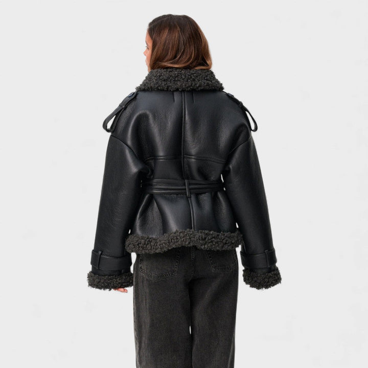 Grace | Manteau en shearling avec ceinture