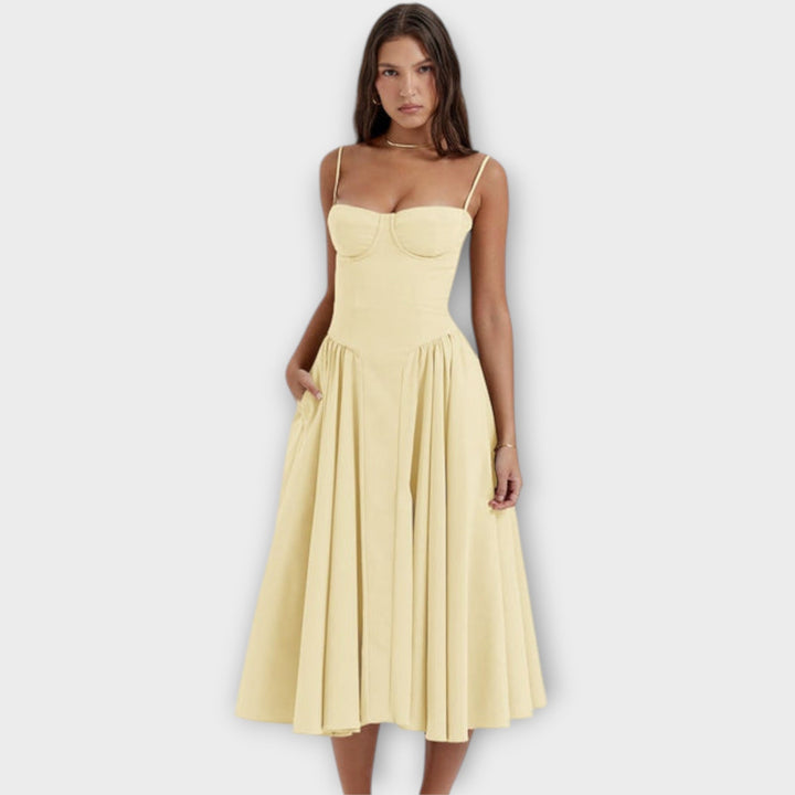 Gesine - Robe Midi Corset Sans Manches