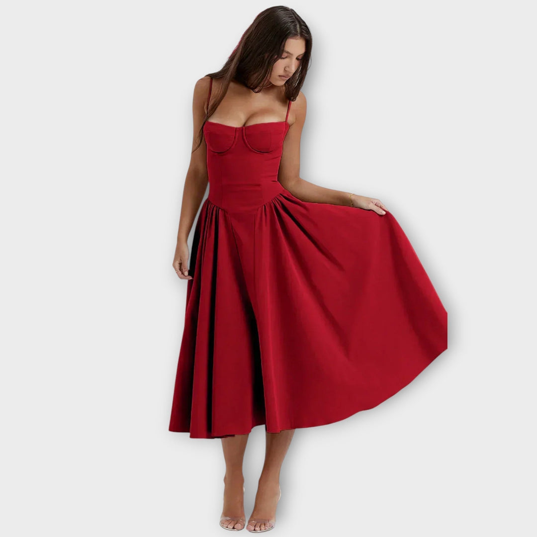 Gesine - Robe Midi Corset Sans Manches