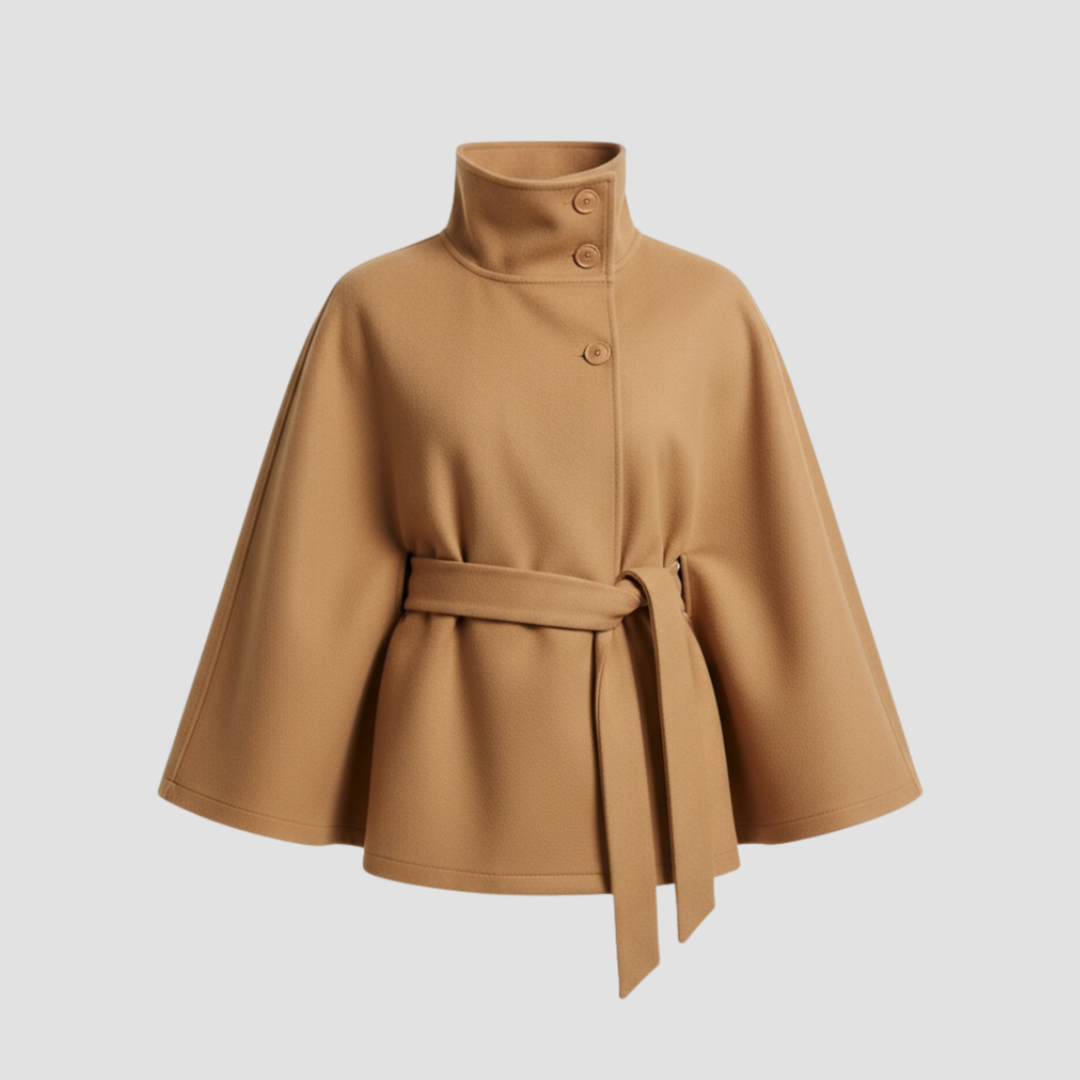 Charlotte | Manteau Cape pour Femmes en Mélange de Laine