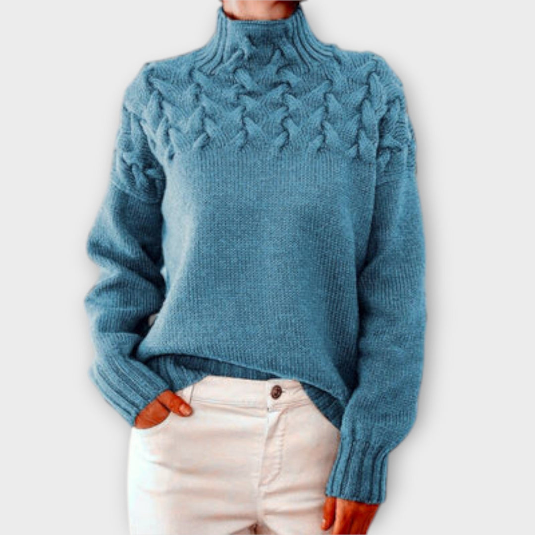 Eva - Pull isolant avec détail en tricot torsadé