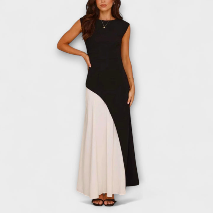 Isabel - Robe Taille Monochrome Color Block
