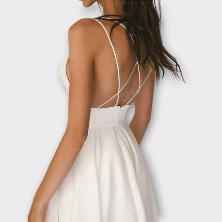 Ailana - Robe Femme avec Décolleté en V Profond