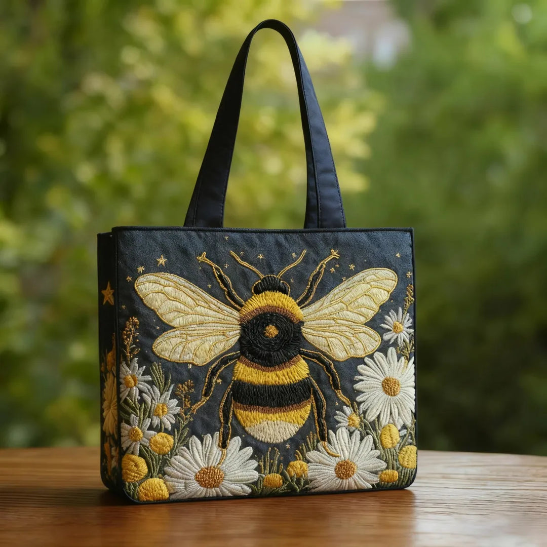 Borsa™ Artigianale Api con Margherite e Stelle