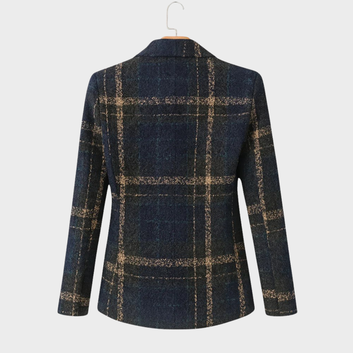 Natalie | Manteau en laine à carreaux classique