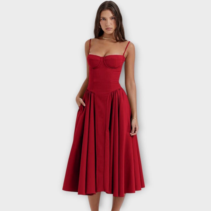 Gesine - Robe Midi Corset Sans Manches