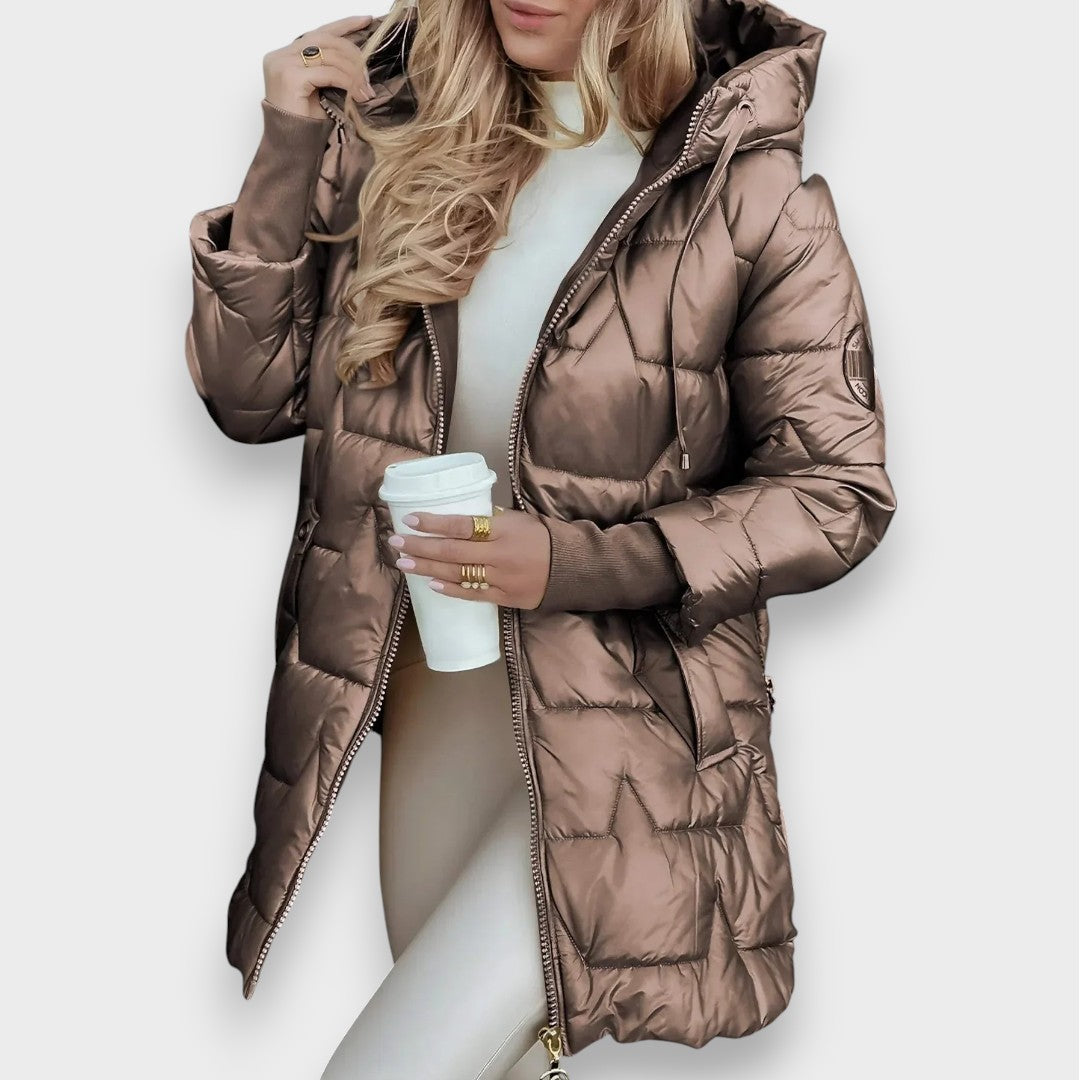 Eliza | Manteau d'Hiver Élégant avec Capuche
