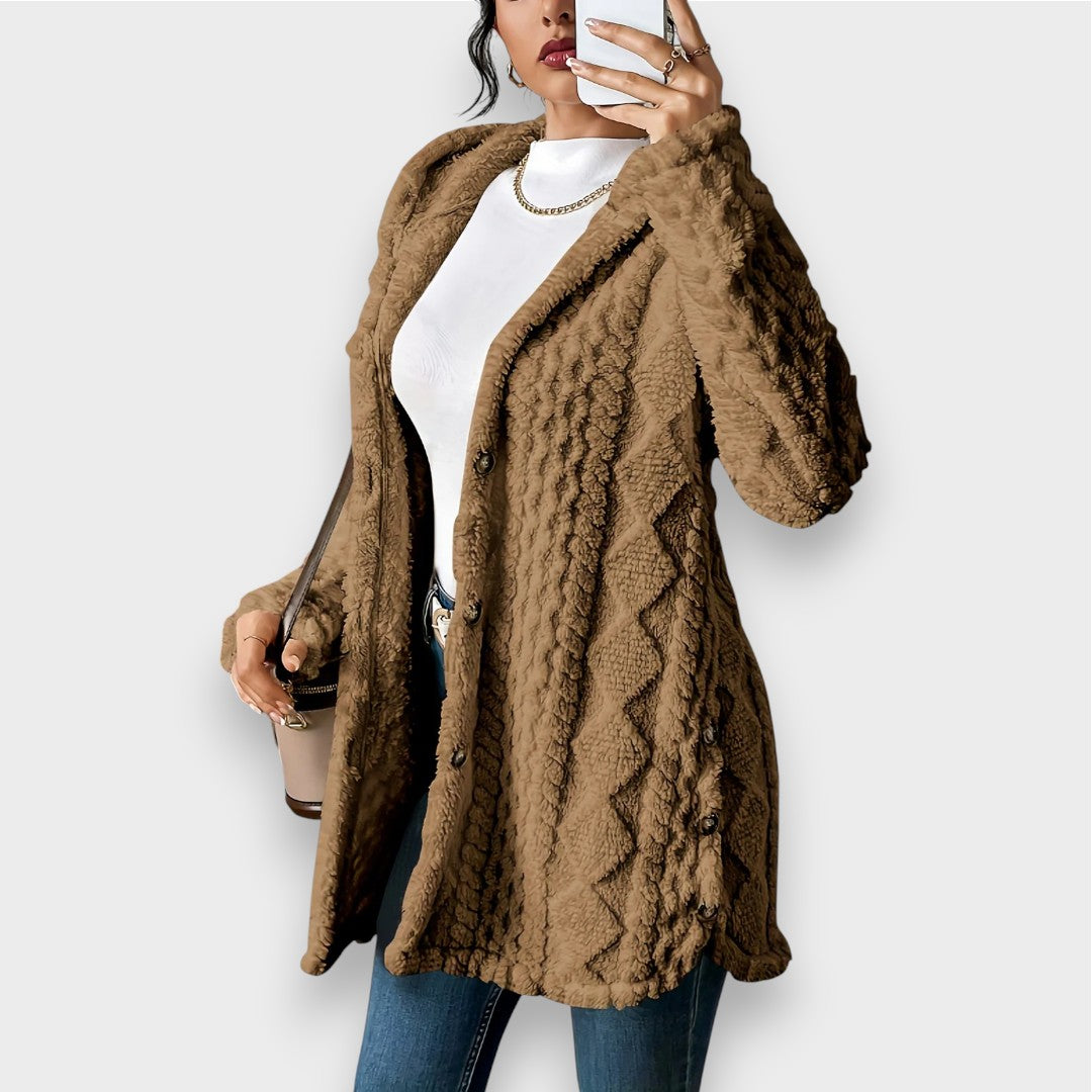 Charlotte | Cardigan à Capuche en Peluche