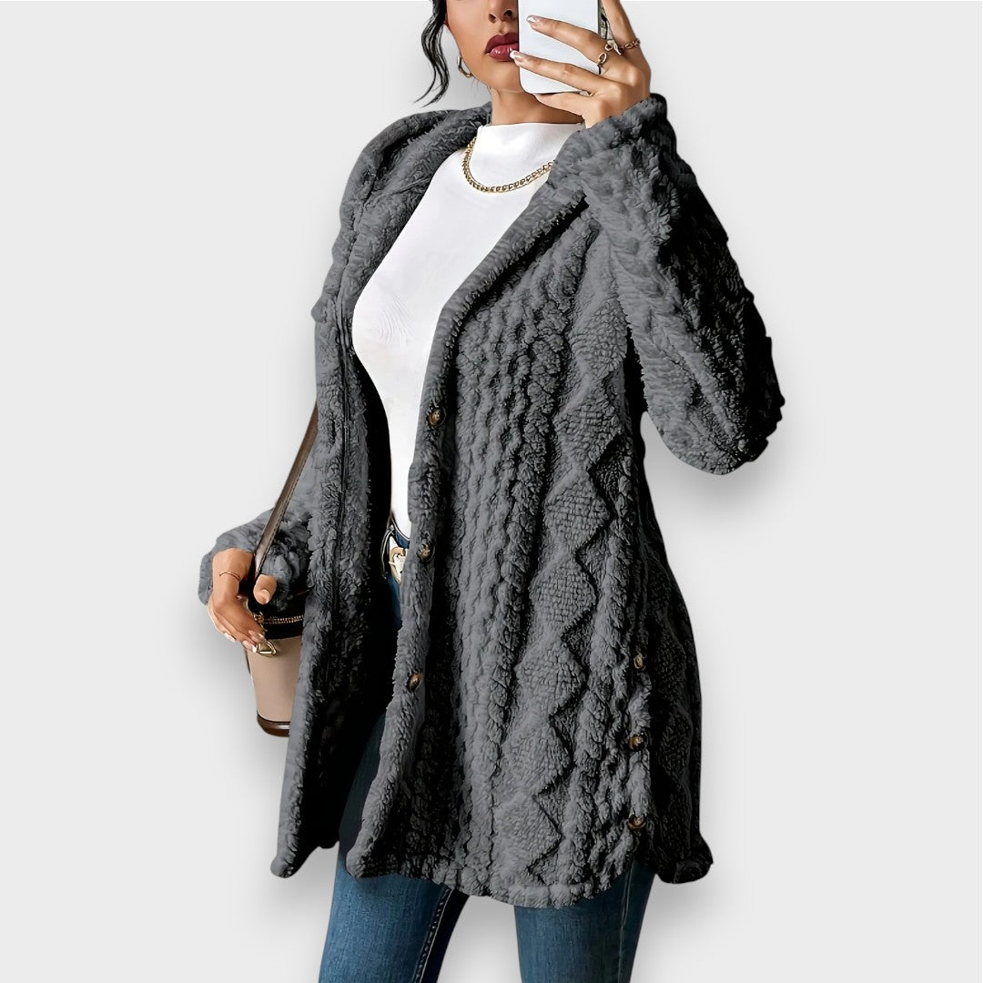 Charlotte | Cardigan à Capuche en Peluche