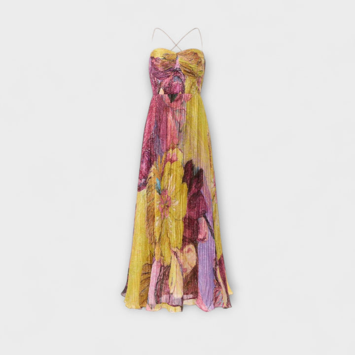 Kiara - Robe Maxi avec Imprimé Ikat Vif
