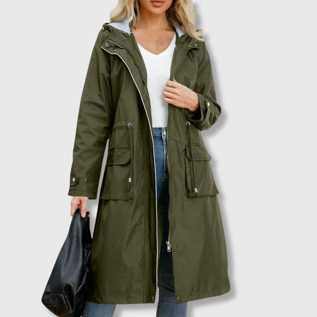 Julia | Manteau trench élégant avec capuche