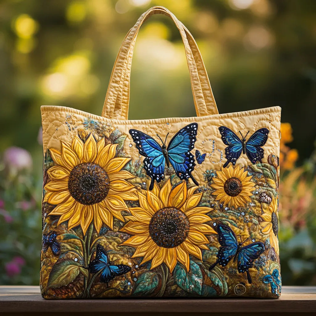Borsa™ Artisanale Tournesols et Papillons Bleus