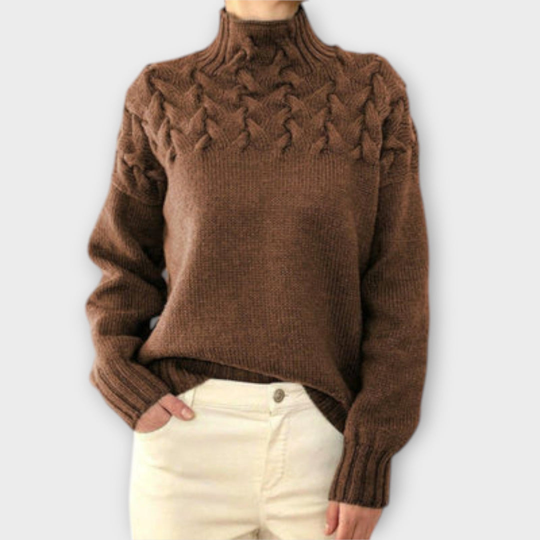 Eva - Pull isolant avec détail en tricot torsadé