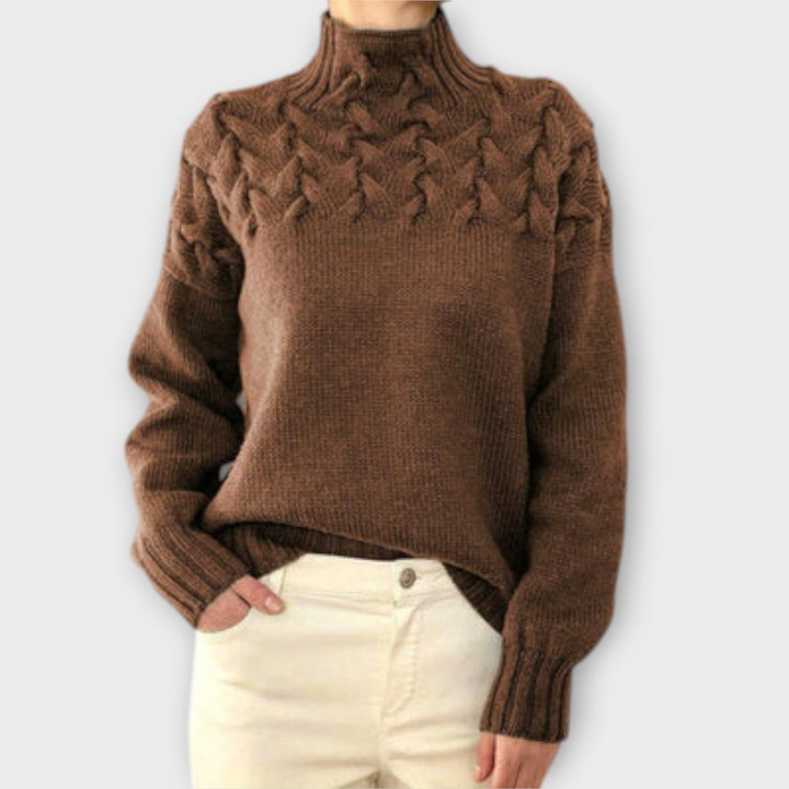 Eva - Pull isolant avec détail en tricot torsadé