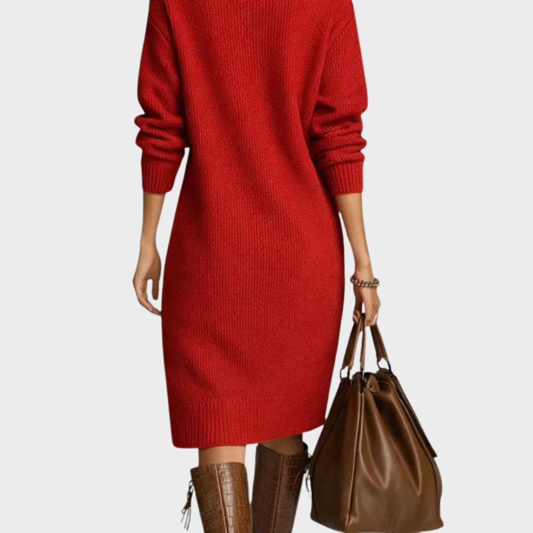 Nancy | Robe d'Hiver Élégante avec Boutons