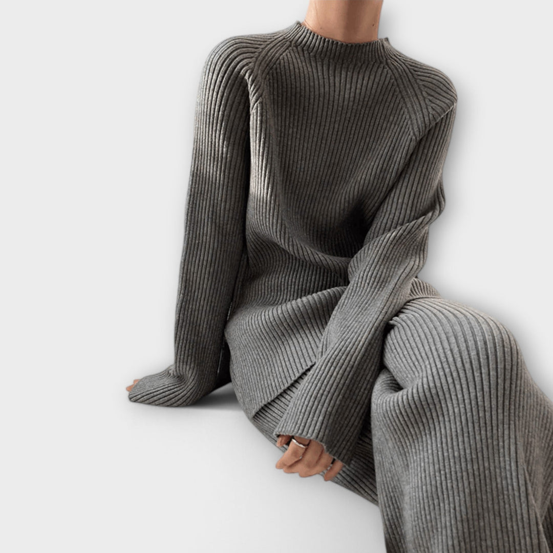 Albertina – Ensemble Cosy 2 pièces en tricot côtelé