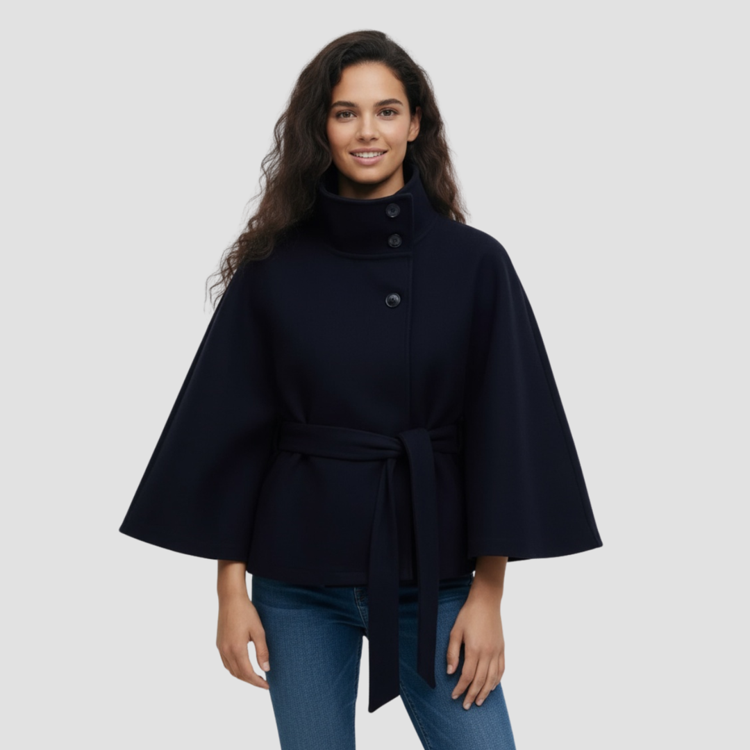 Charlotte | Manteau Cape pour Femmes en Mélange de Laine