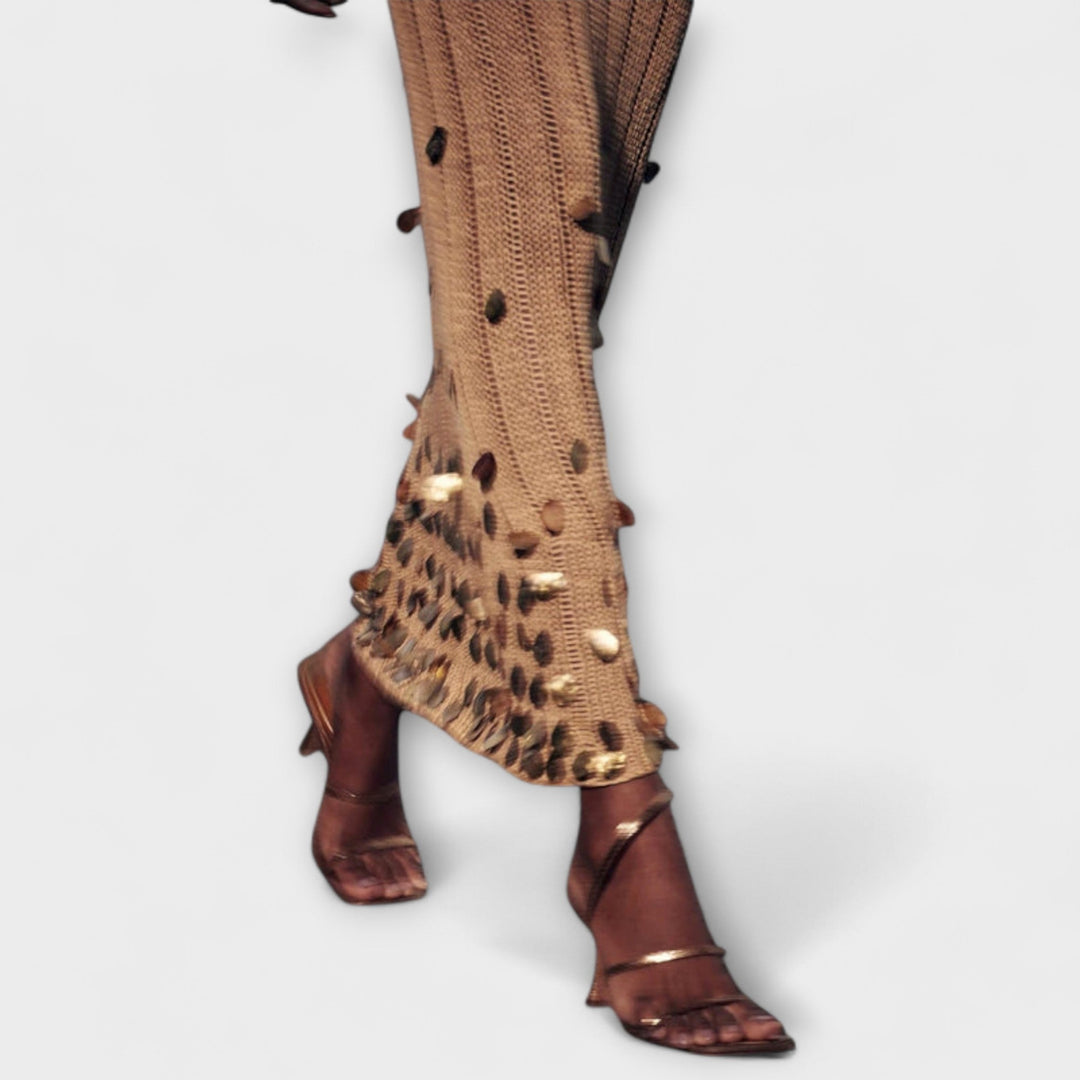 Kathleen - Robe Maxi Goldigs en Tricot